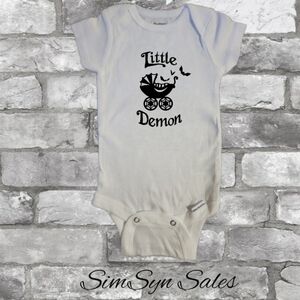 Little Demon Unisex Baby Onesie Onepiece Bodysuit 0-3 Months Brand New